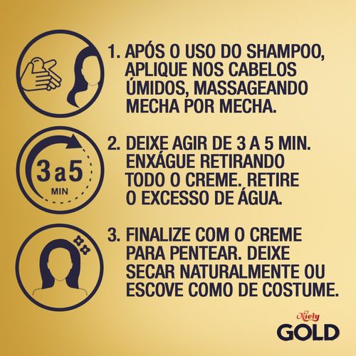 Hidratação Niely Gold Brilho Absoluto, 430g