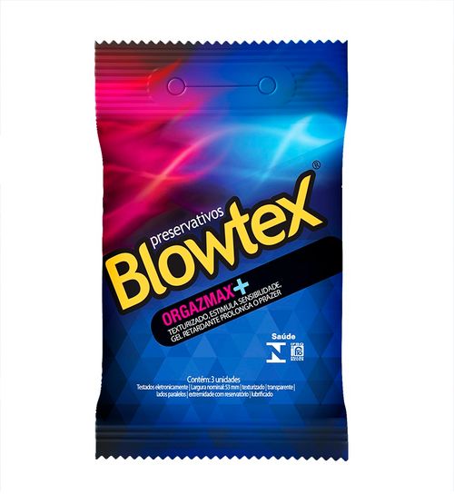 Preservativo Blowtex Orgazmax Com 3 Unidades