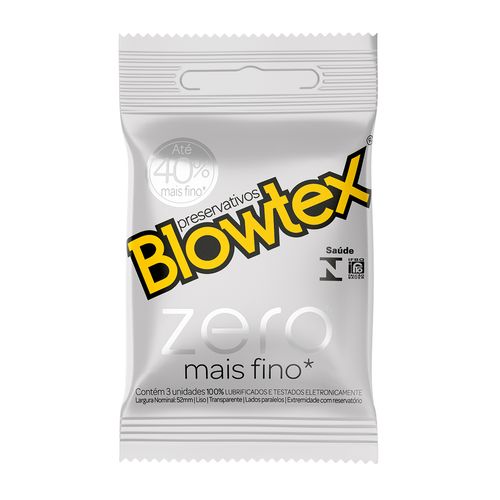 Preservativo Blowtex Zero Com 3 Unidades