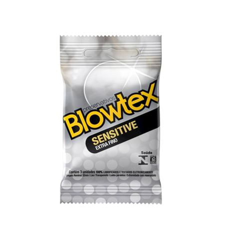 Preservativo Blowtex Sensitive Extra Fino Com 3 Unidades