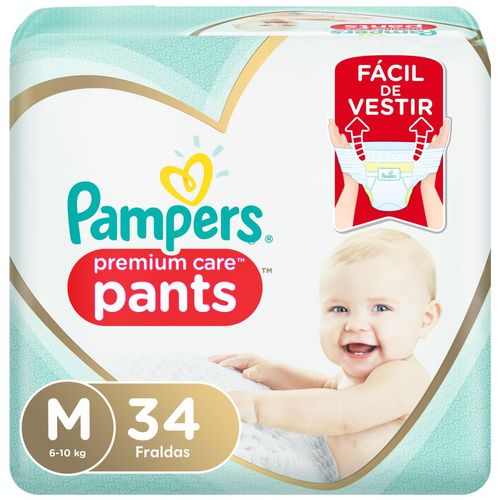 Fralda Pampers Pants Premium Care M 34 Unidades
