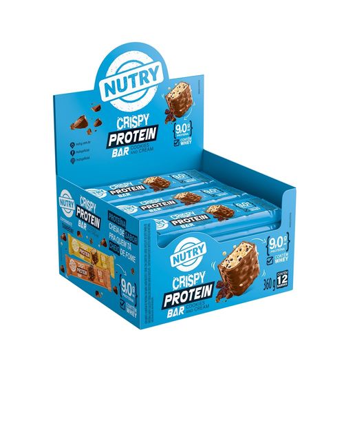 Barra De Proteína Nutry Crispy Protein Bar Cookies And Cream 30g