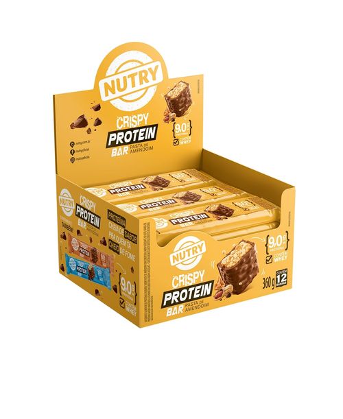 Barra De Proteína Nutry Crispy Protein Bar Pasta De Amendoim 30g