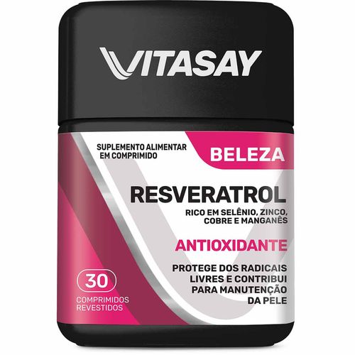 Vitasay Suplemento Alimentar Resveratrol Antioxidante Com 30 Comprimidos