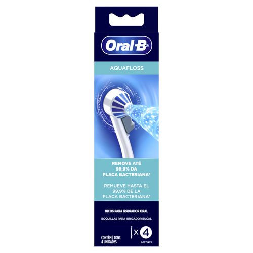 Bico Oral-B Para Irrigador Oral Aquafloss Com 4 Unidades