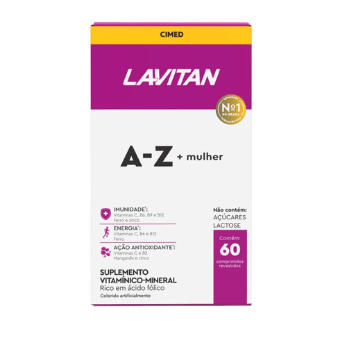 Multivitamínico Lavitan Az Mulher Com 60 Comprimidos