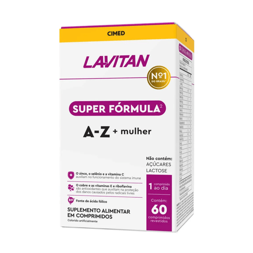 Multivitamínico Lavitan Super Fórmula Az Mulher Com 60 Comprimidos