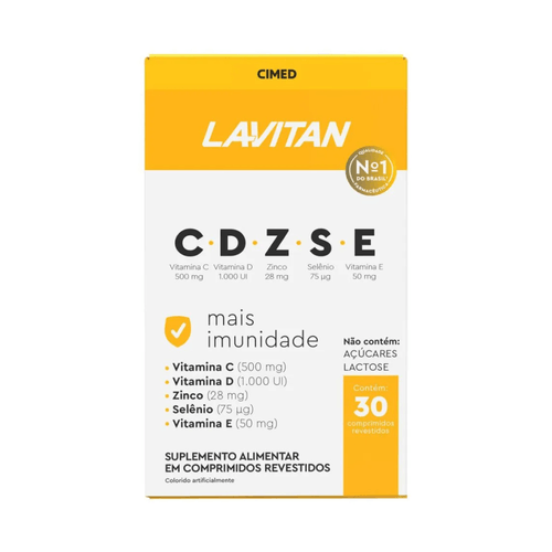 Multivitamínico Lavitan Imunidade Cdzse Com 30 Comprimidos