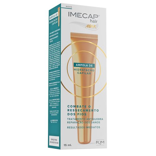 Imecap Hair Max Ampola 15ml - Suplemento Para Hidratação, Tratamento Antiquebra E Reparação Capilar