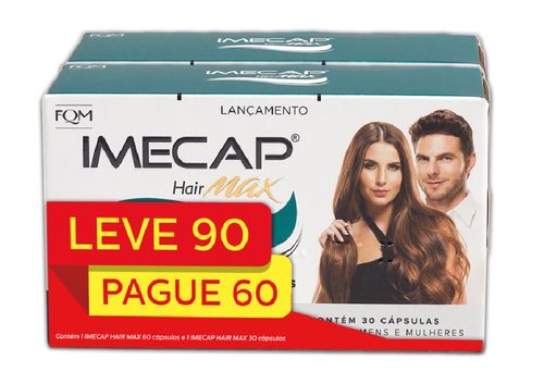 Imecap Hair Max Cabelos E Unhas Kit Leve 90 Pague 60 Cápsulas