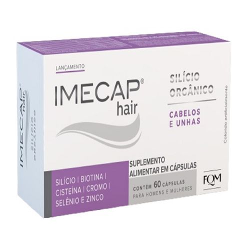 Imecap Hair Silício Orgânico 60 Cápsulas - Nutracêutico Para Cabelos E Unhas