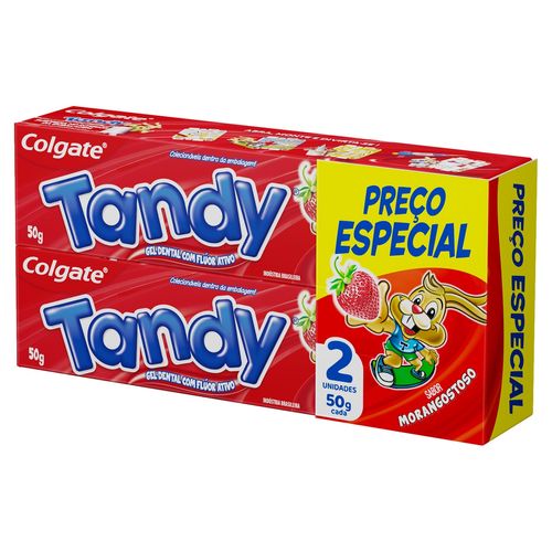 Gel Dental Infantil Colgate Tandy Morango 2 Unidades Com 50g Cada Preço Especial