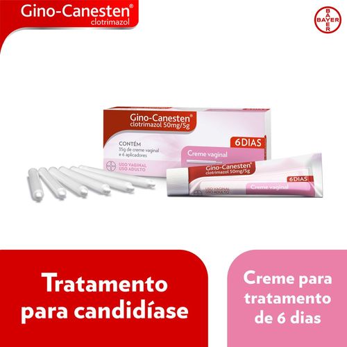 Tratamento Da Candidíase Gino-canesten® Creme Vaginal - 6 Dias