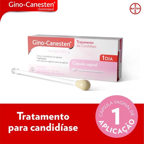 Tratamento da candidíase Gino-Canesten® Cápsula Vaginal Suave ao Aplicar- 1 dia