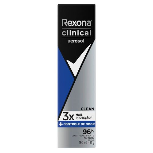 Antitranspirante Aerosol Rexona Men Clinical Clean 150ml