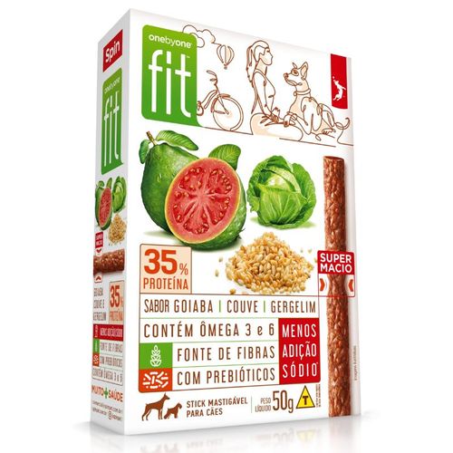 Petisco Palito para Cães Fit Goiaba Spin Pet 50g