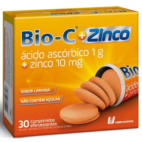 Bio C Zinco Efervecente Com 30 Comprimidos