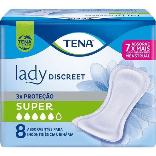 Absorvente Para Incontinência Urinária Tena Lady Discreet Super 8 Unidades