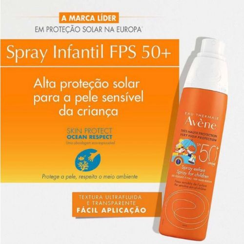 Protetor Solar Infantil Àvene FPS50 Spray 200ml