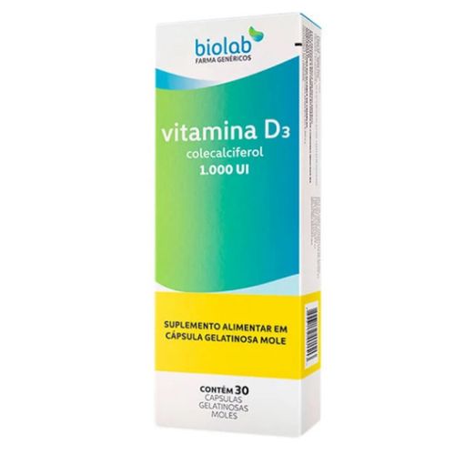 Vitamina D3 1.000 UI 30 caps Biolab
