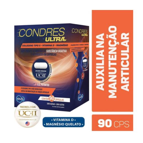 Suplemento Alimentar Condres Ultra Colágeno Tipo II + Vitamina D 90cps