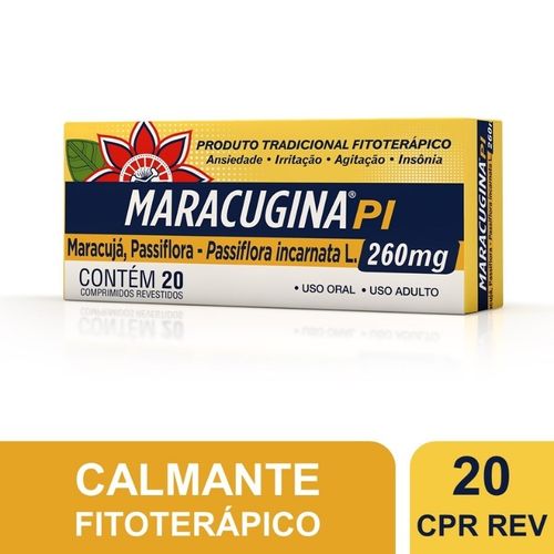 Maracugina PI 260mg Calmante Fitoterápico 20 Comprimidos