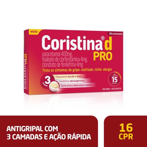Coristina D Pro Com 16 Comprimidos