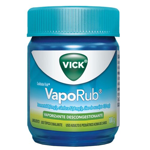 Ungüento Vicks Vick VapoRub Pomada para congestão nasal, tosse e dores musculares 100g