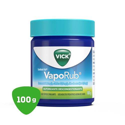 Ungüento Vicks Vick VapoRub Pomada para congestão nasal, tosse e dores musculares 100g
