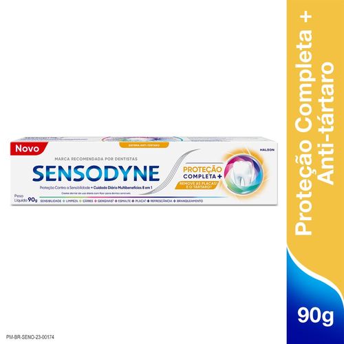 Sensodyne Proteção Completa + Antitártaro Creme Dental para Dentes sensíveis 90g