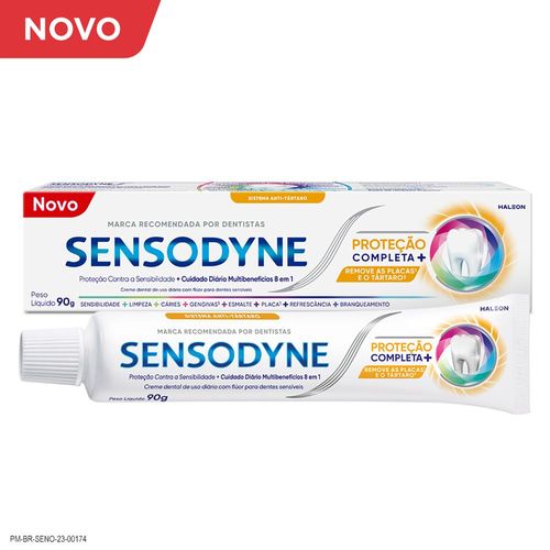 Sensodyne Proteção Completa + Antitártaro Creme Dental para Dentes sensíveis 90g