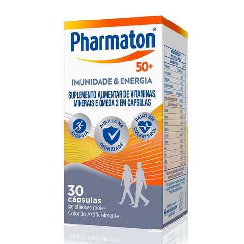 Polivitamínico Pharmaton 50+ Imunidade E Energia 30 Cápsulas