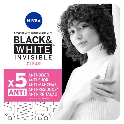 Desodorante Nivea Invisible Black & White Clear Aerossol 200ml