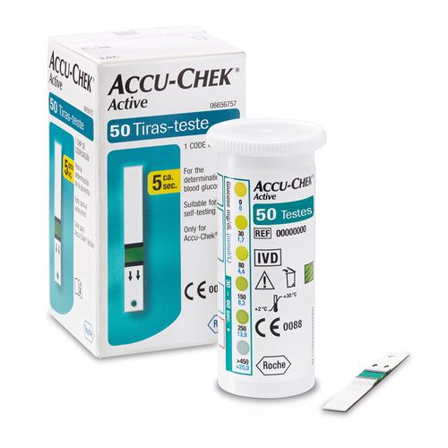 Tira accu Chek active Com 50 testes