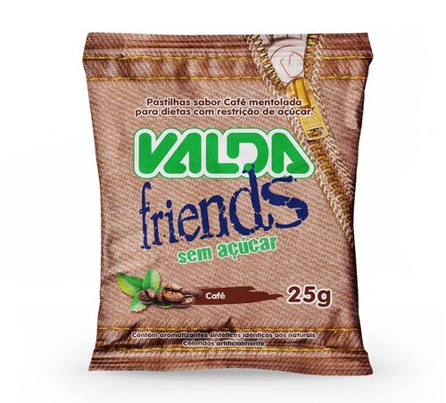 Pastilha valda friends sabor café, sem açúcar - 25g