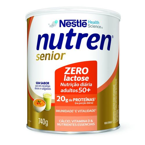 Complemento Alimentar Nutren Senior Sem Sabor Zero Lactose 740g