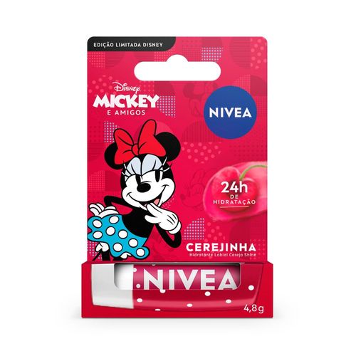 Hidratante labial Nivea Cereja shine edição Limitada minnie Disney mickey E Amigos 4,8g