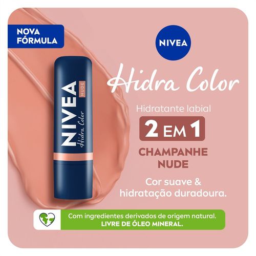 Hidratante labial Nivea Hidra Color Nude 4,8g