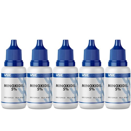 Kit 5 frascos de Minoxidil 60ml