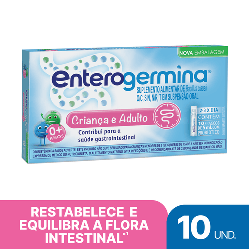 Probiótico Enterogermina 10 Frascos De 5ml