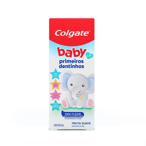 Gel Dental Colgate Baby Sem Flúor Zero Açúcar 50g