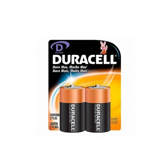 Pilha Duracell média com 2 unidades