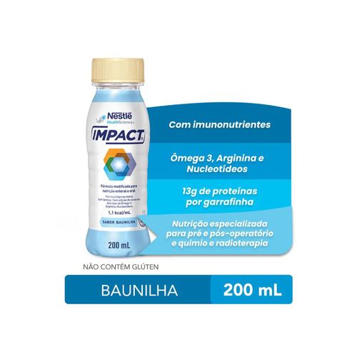 Nutrição Enteral e Oral Impact Baunilha 200ml