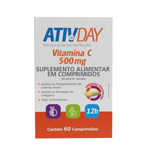 Ativday Vitamina C 500mg Com 60 Comprimidos