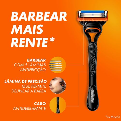 Carga Para Aparelho De Barbear Gillette Fusion 5 Com 4 Unidades