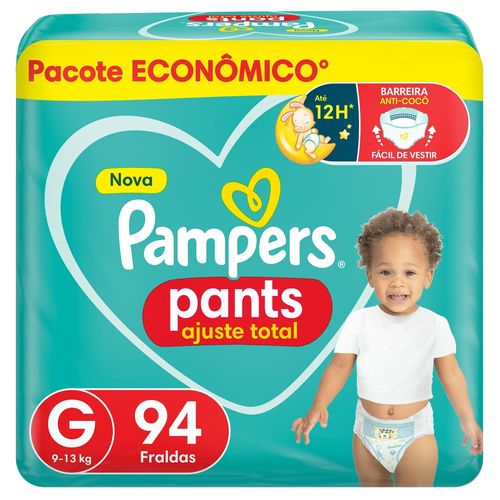 Fraldas Descartáveis Pampers Pants Ajuste Total Fralda Tamanho G 94 Unidades