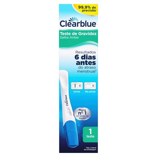 Teste De Gravidez Clearblue Saiba Antes Com 1 Unidade