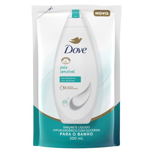 Sabonete Liquido Dove Pele Sensível Refil 200ml