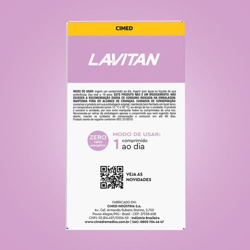 Multivitamínico Lavitan 50+ Mulher Com 60 Comprimidos