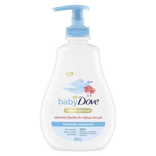 Sabonete Líquido Da Cabeça Aos Pés Baby Dove Hidratação Enriquecida 400ml